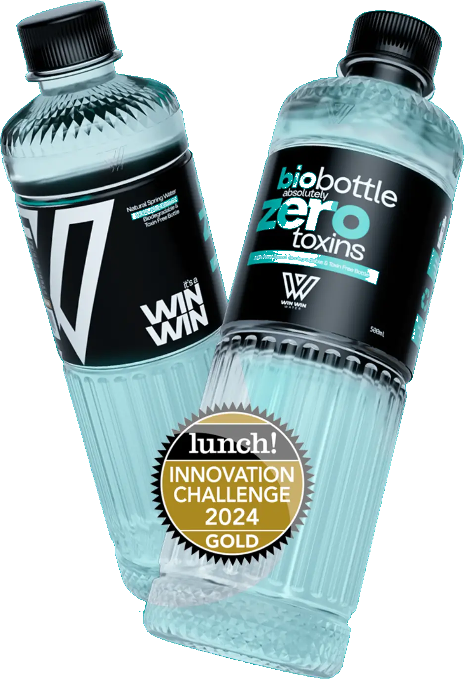 Two Win Win Water plant-based bottles of 500 ml still Cornish spring water